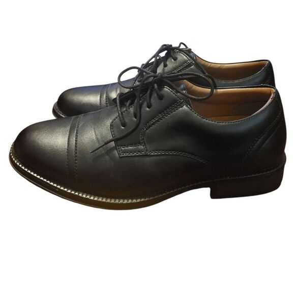 Dockers Mens Black Business Dress Cap Toe Oxford Shoes 9Wide NEW w/o Box - Picture 2 of 10